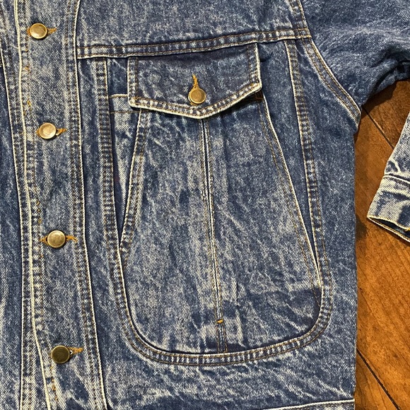 Vintage Acid Wash Coca Cola Texas Embroidered Denim Jean Jacket Size Small - Picture 8 of 13